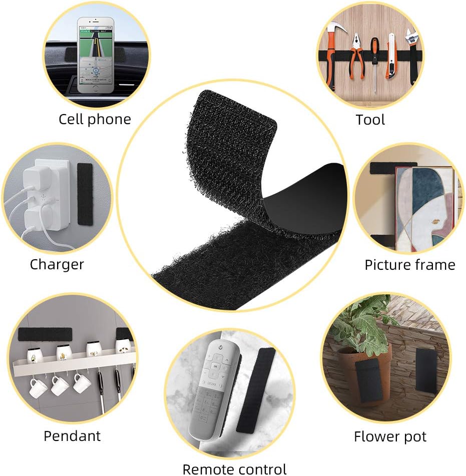 15 Sets Strips with Adhesive - Strong Double Sided Tape with Hook and Loop - 1 x 4 Inch - Image 3